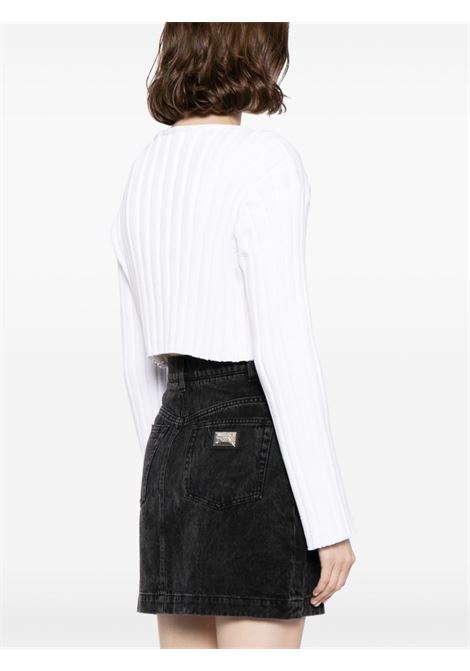 White cropped knit top - women ALEXANDER WANG | 4KC2241014100